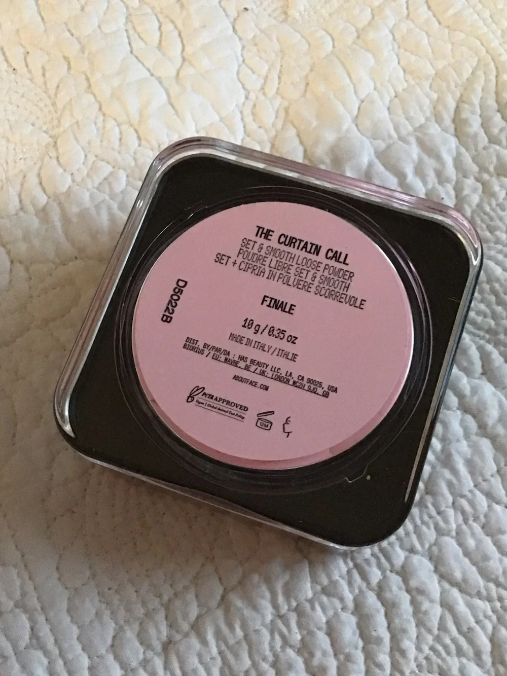 New About-face The Curtain Call Finale Pressed Setting Powder Pink